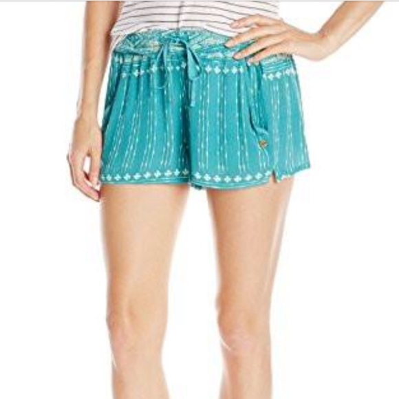 Super cute teal Roxy shorts awesome pattern - Picture 6 of 6